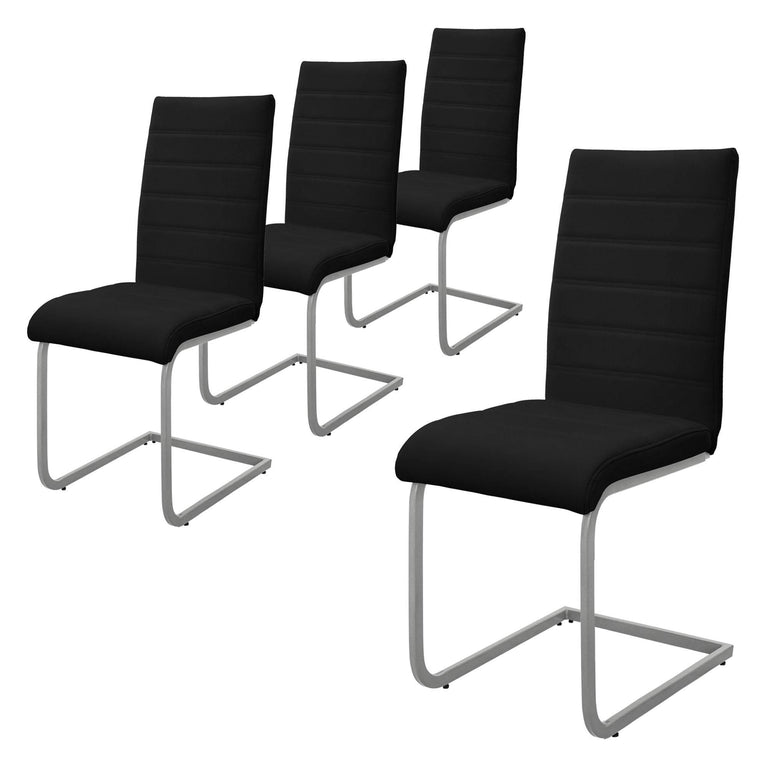 Set van 4 eetkamerstoelen Levi kunstleer