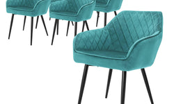 Set van 6 eetkamerstoelen Amino velvet