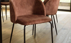 Set van 2 eetkamerstoelen Augustin velvet