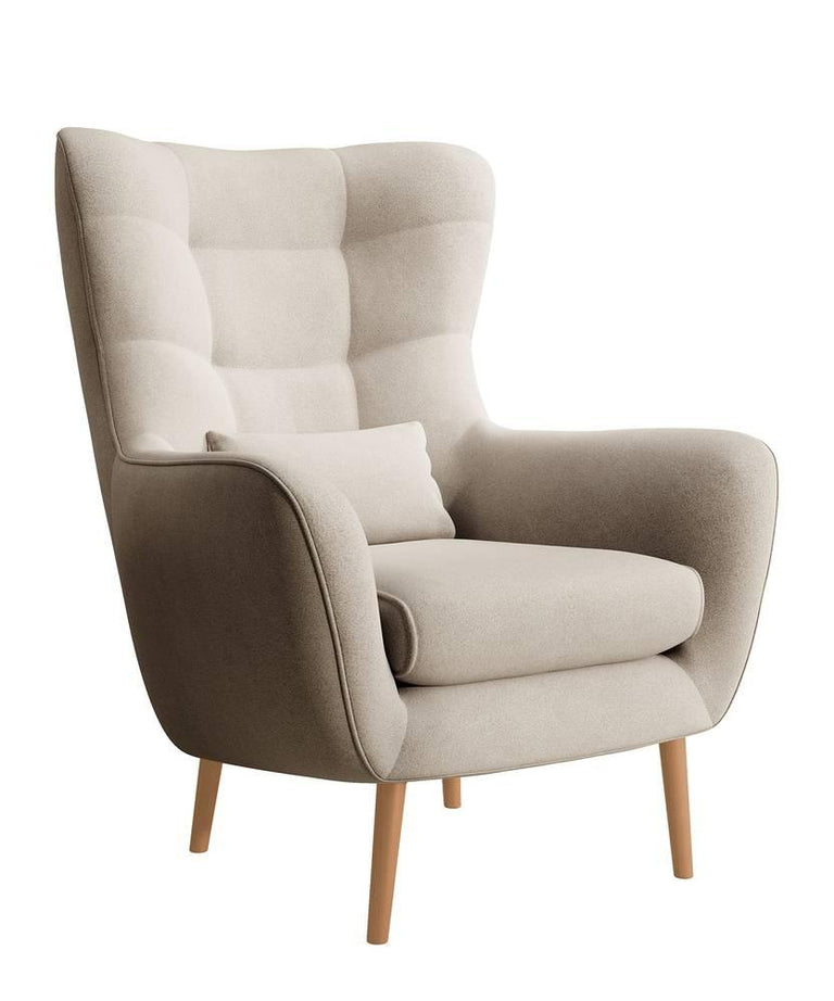 Fauteuil met hocker Verdiro velvet