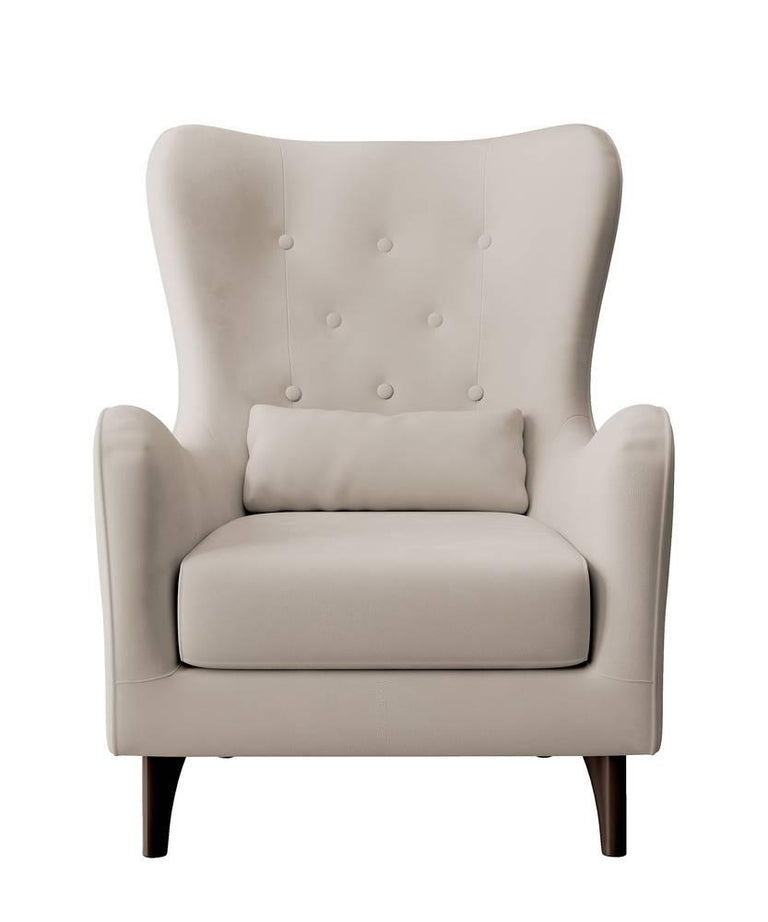 Fauteuil met hocker Casara velvet