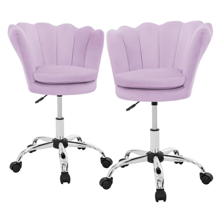 Set van 2 bureaustoelen Tulini velvet