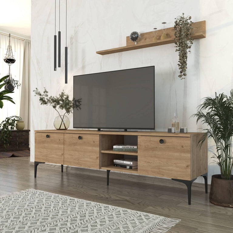 TV-meubel Motto met wandplank