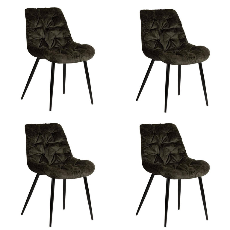 Set van 4 eetkamerstoelen Louis