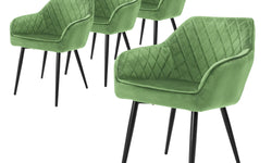 Set van 4 eetkamerstoelen Amino velvet