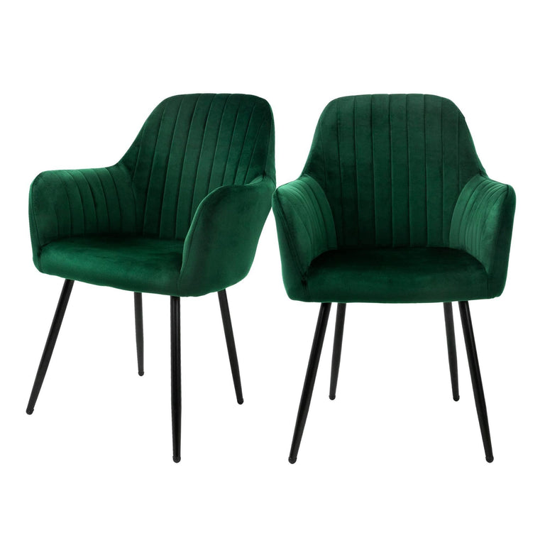 Set van 2 eetkamerstoelen Layla velvet