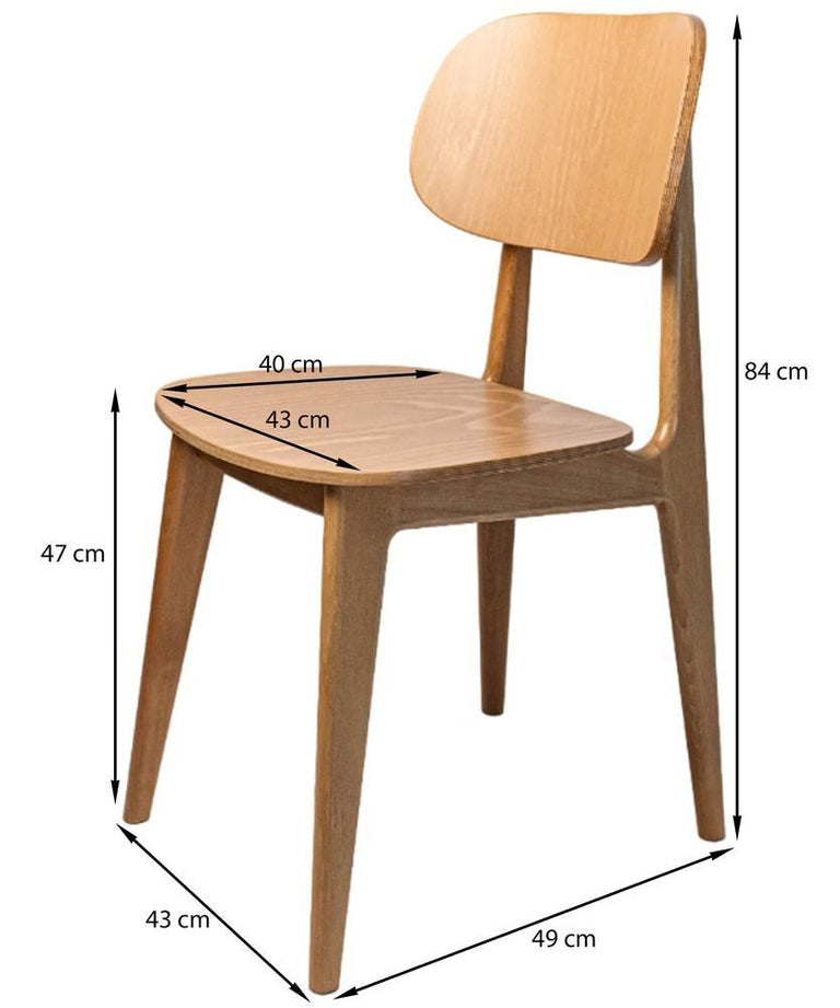 Set van 2 Tulio eetkamerstoelen