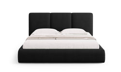 Bedframe Nicolas chenille met opbergruimte en hoofdbord 140 x 200 cm