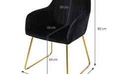 Set van 6 eetkamerstoelen Mili velvet