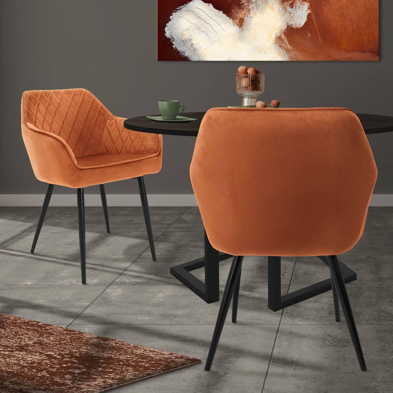 Set van 2 eetkamerstoelen Garth velvet