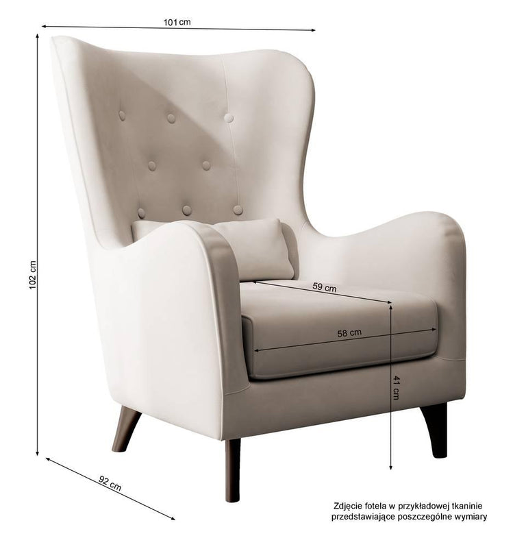 Fauteuil Casara velvet