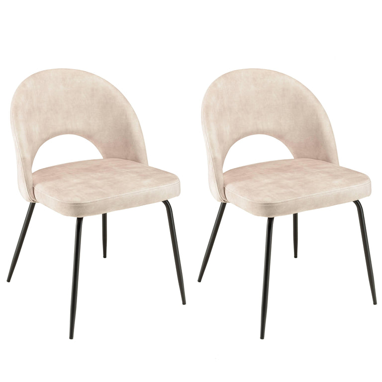 Set van 2 eetkamerstoelen Augustin velvet