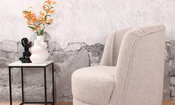 Draaifauteuil Fenna bouclé