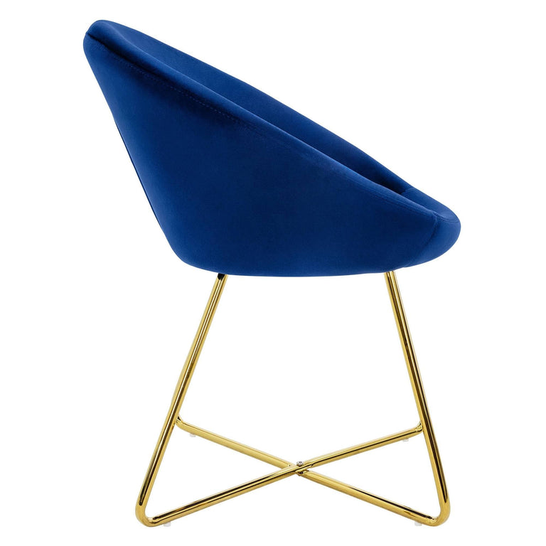 Set van 2 eetkamerstoelen Clair velvet