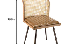 Set van 2 eetkamerstoelen Marcel leer