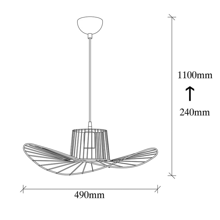 Zwarte hanglamp Yuna metaal