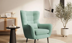 Fauteuil met hocker Verdiro velvet