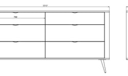 Dressoir Olivia 6 lades