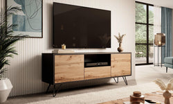 naduvi-collection-tv-meubel-mallory met verlichting-zwart-eikenfineer-kasten-meubels5