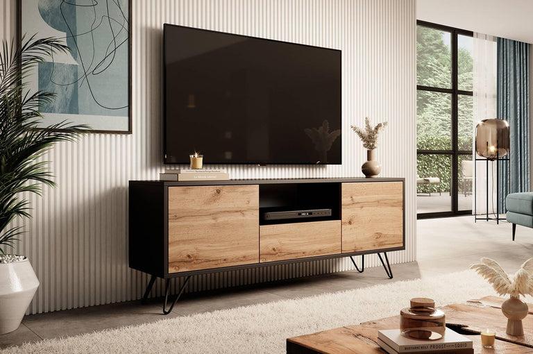 naduvi-collection-tv-meubel-mallory met verlichting-zwart-eikenfineer-kasten-meubels5