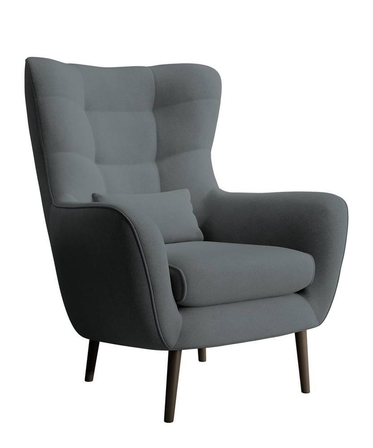 Fauteuil met hocker Verdiro velvet