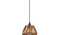 Houten hanglamp woonkamer Gonio