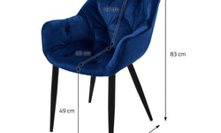 Set van 4 eetkamerstoelen Saga velvet