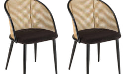 Set van 2 eetkamerstoelen Lea ronde rugleuning