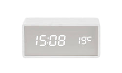 Alarmklok Silver Wandspiegel LED