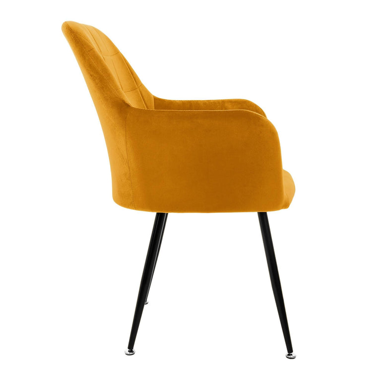 Set van 2 eetkamerstoelen Zel velvet