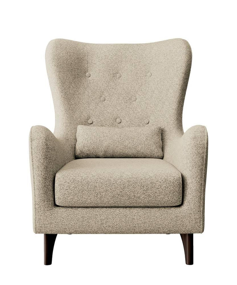 Fauteuil met hocker Casara bouclé