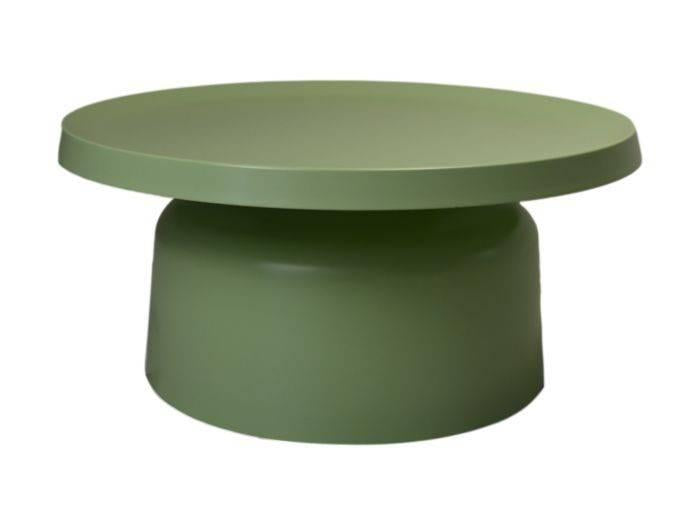 Ronde Salontafel Mara-75x75x35-Licht Groen-Metaal