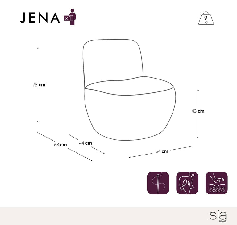 Fauteuil Jena bouclé