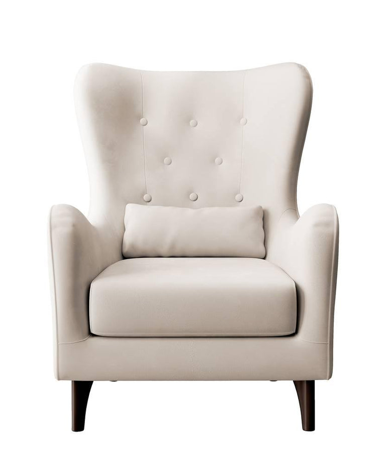 Fauteuil met hocker Casara velvet