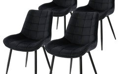 Set van 4 eetkamerstoelen Bea velvet