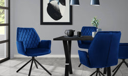 Set van 2 eetkamerstoelen Hale velvet