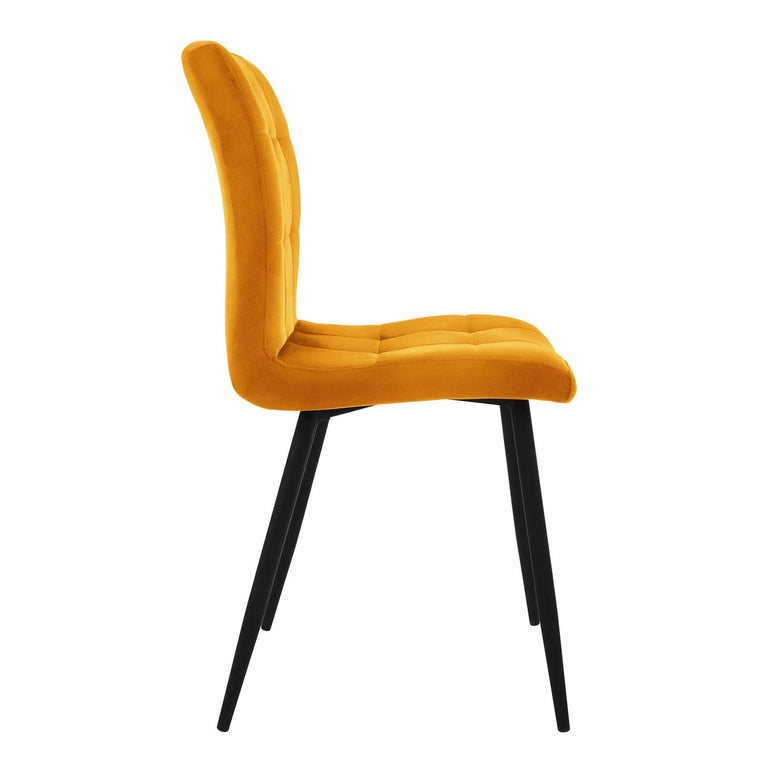 Set van 4 eetkamerstoelen Quinn velvet