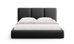 Bedframe Nicolas velvet met opbergruimte en hoofdbord 160 x 200 cm