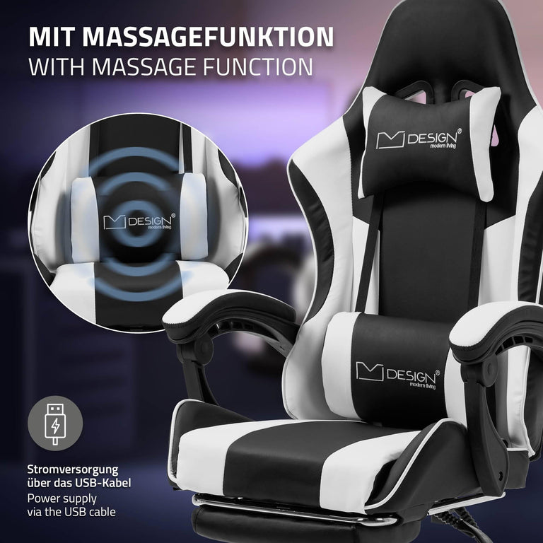 Gamestoel Zane met massagefunctie