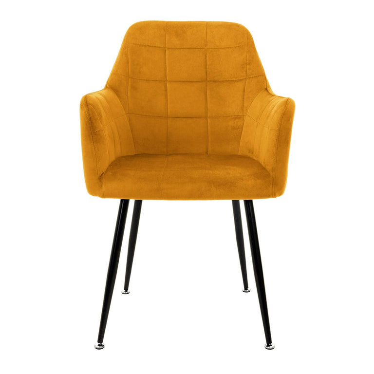 Set van 2 eetkamerstoelen Zel velvet