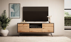 naduvi-collection-tv-meubel-mallory met verlichting-zwart-eikenfineer-kasten-meubels6