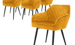 Set van 6 eetkamerstoelen Amino velvet