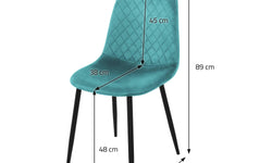 Set van 4 eetkamerstoelen Wisk velvet