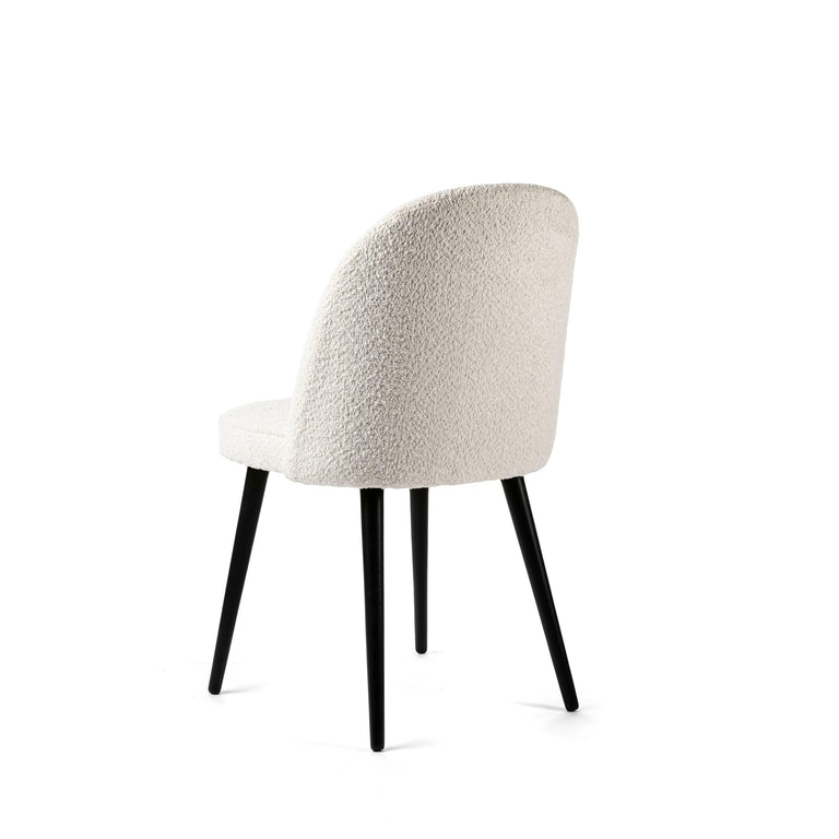 Set van 2 eetkamerstoelen Leona bouclé