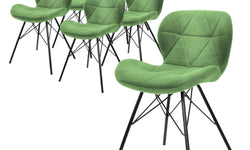 Set van 6 eetkamerstoelen Dane velvet