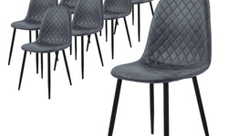 Set van 8 eetkamerstoelen Wisk kunstleer