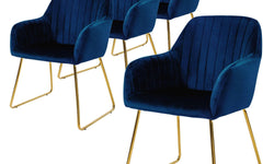 Set van 4 eetkamerstoelen Mili velvet