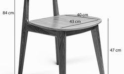 Set van 2 Tulio eetkamerstoelen