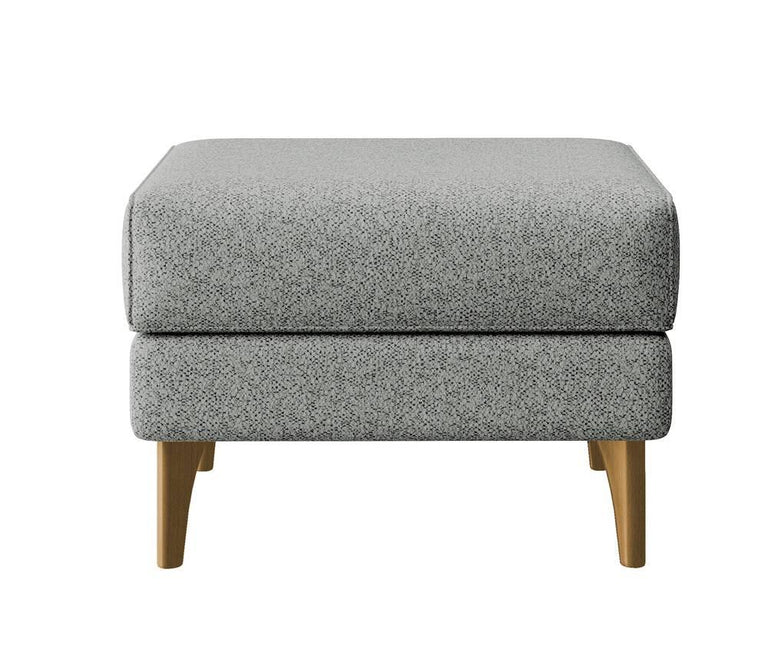 Fauteuil met hocker Casara bouclé