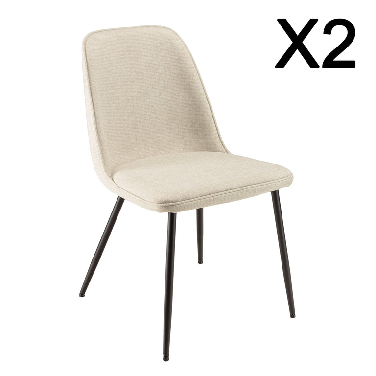 Set van 2 eetkamerstoelen Augustin